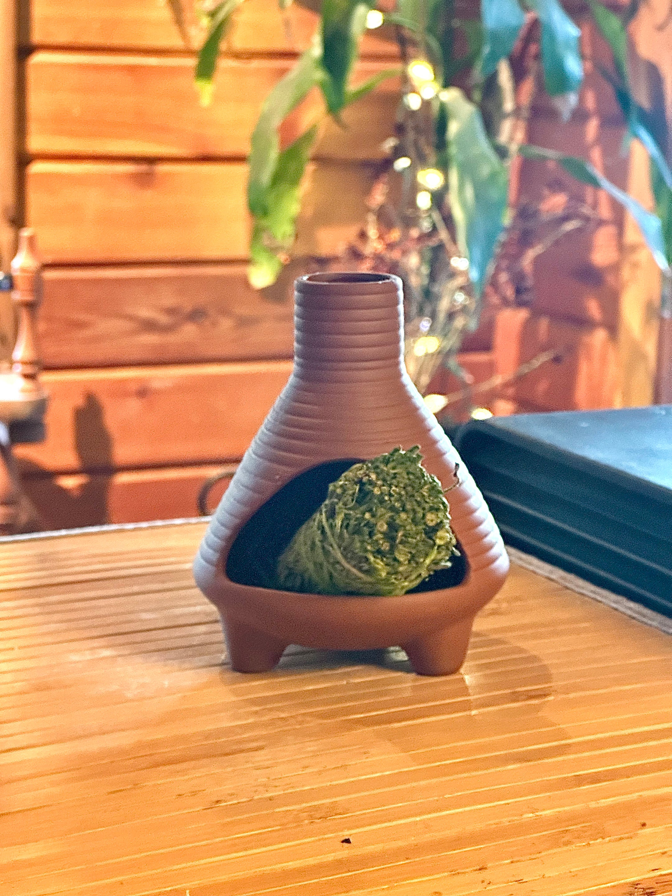 Palo Santo Ceramic Chimney Incense Burner - Beautiful and High-Quality Smudge Burner, Mid century modern - The Celestial Boutique