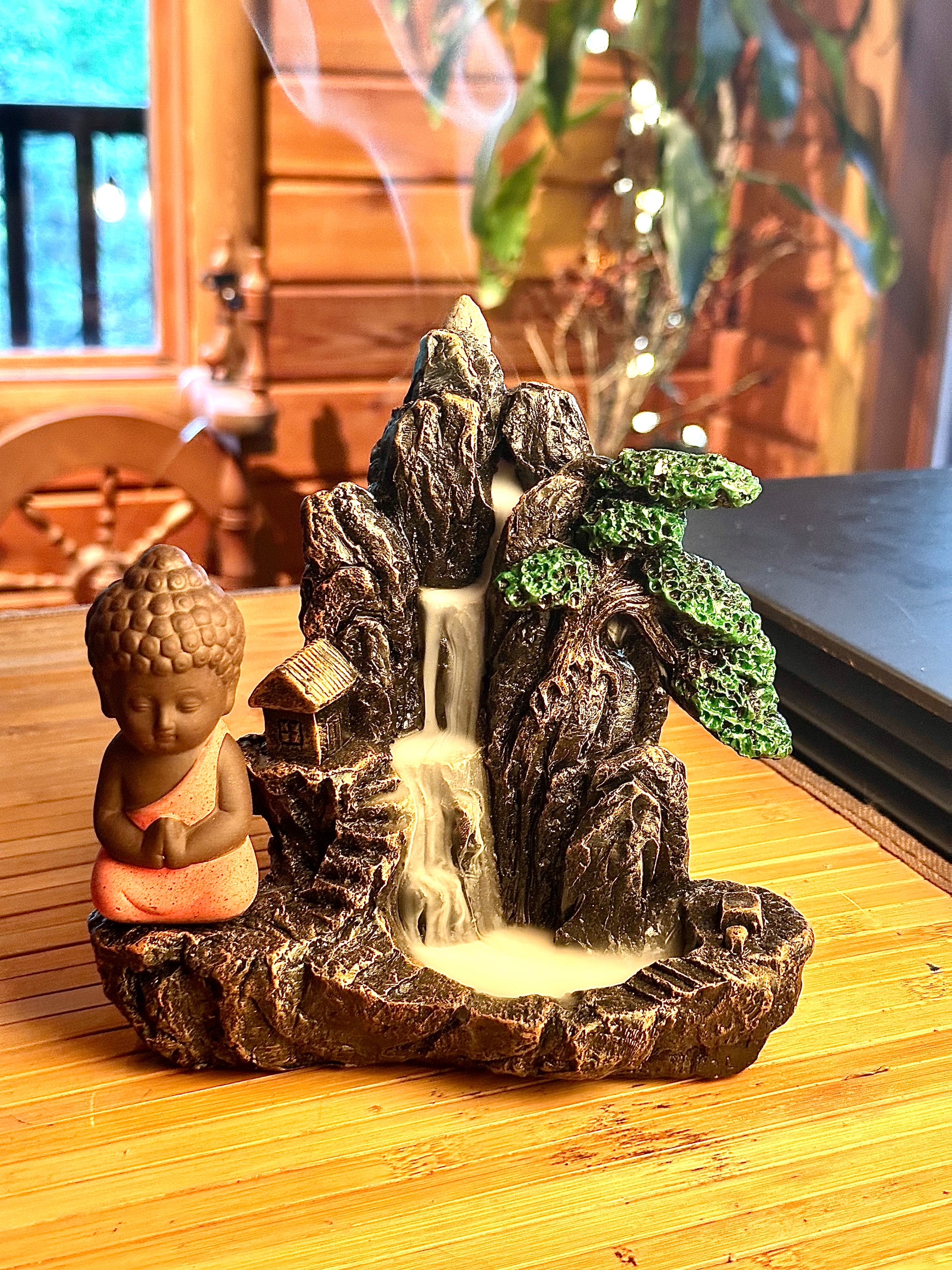 Buddha Waterfall Resin Backflow Incense Burner, Aromatherapy Ornament, Beautiful and cool - The Celestial Boutique