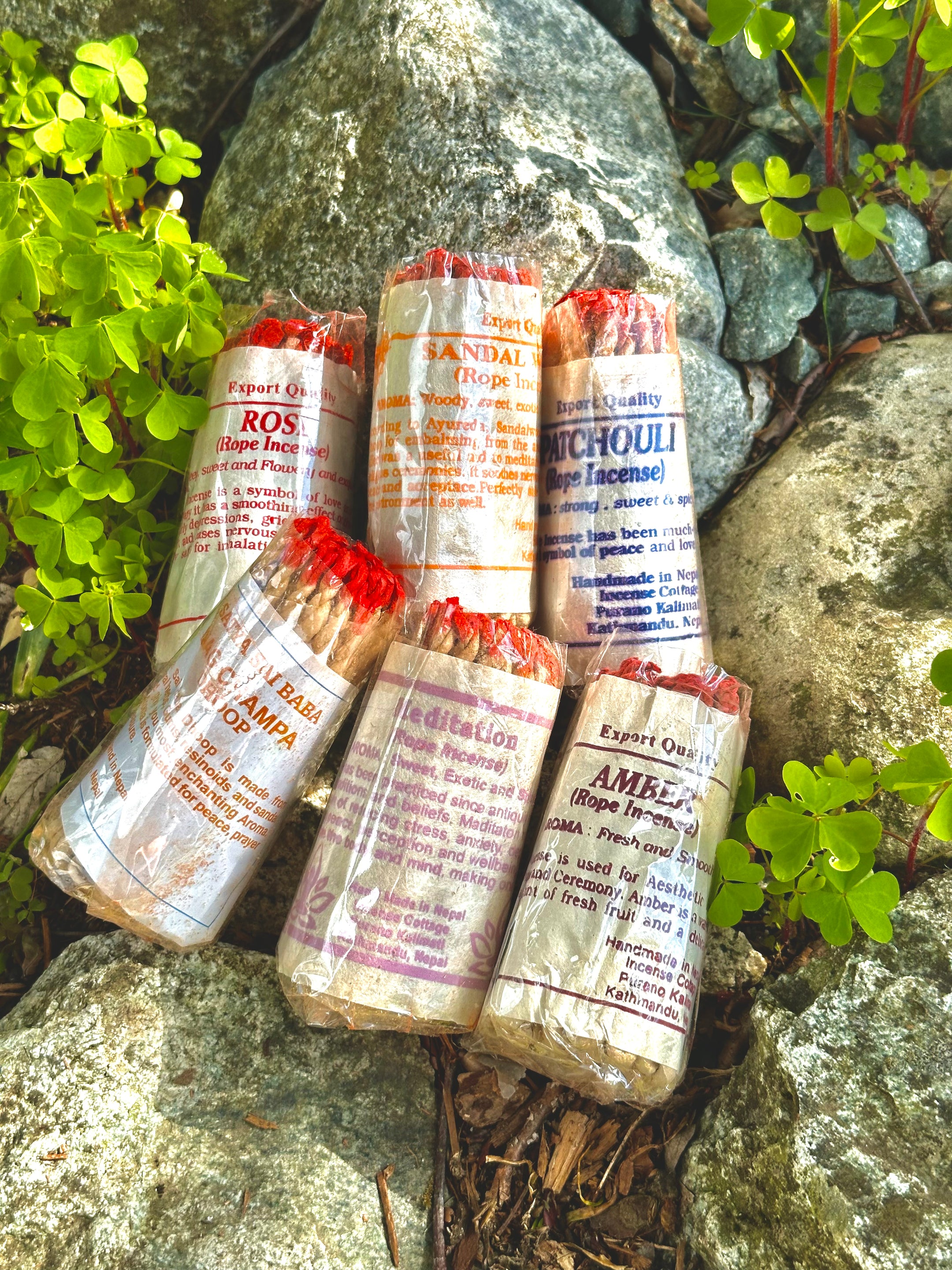 Natural Authentic Tibetan Rope Incense - Imported from Nepal, Beautiful Himalayan Incense Aromas, 6 Scents - The Celestial Boutique