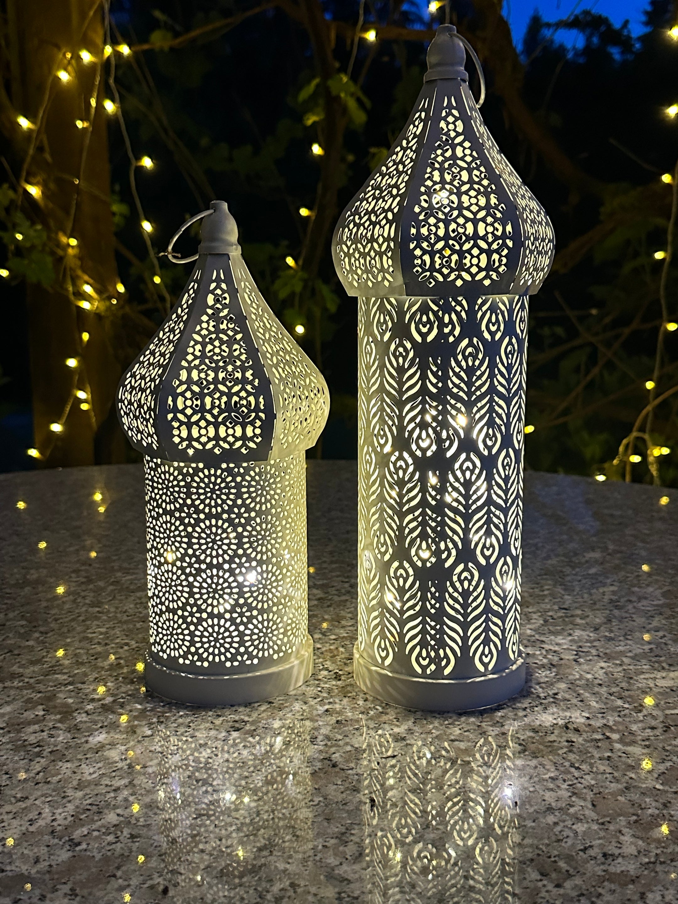 Beautiful Moroccan Lanterns, LED Light, Battery powered, Unique and High Quality - The Celestial Boutique