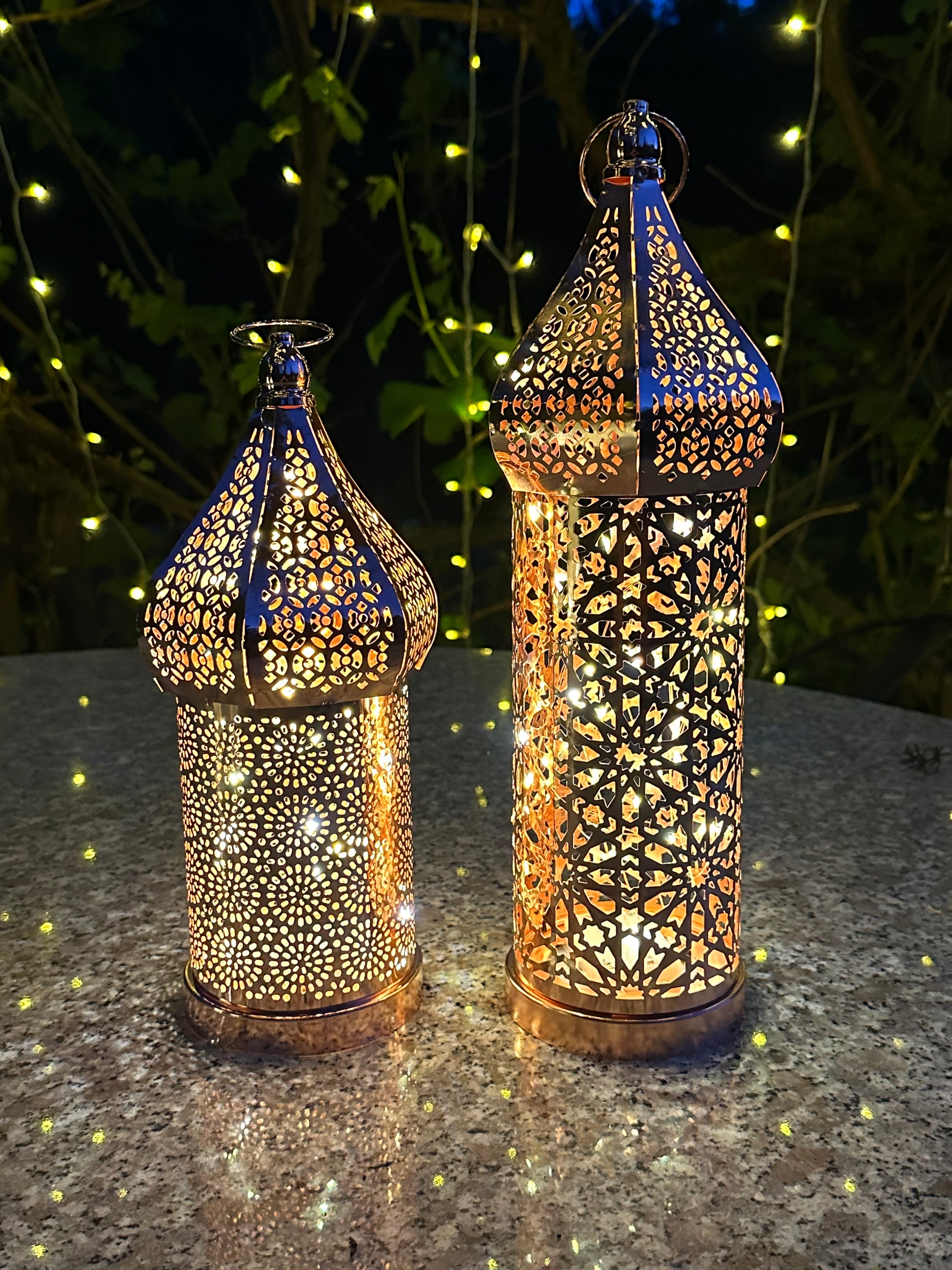 Beautiful Moroccan Lanterns, LED Light, Battery powered, Unique and High Quality - The Celestial Boutique