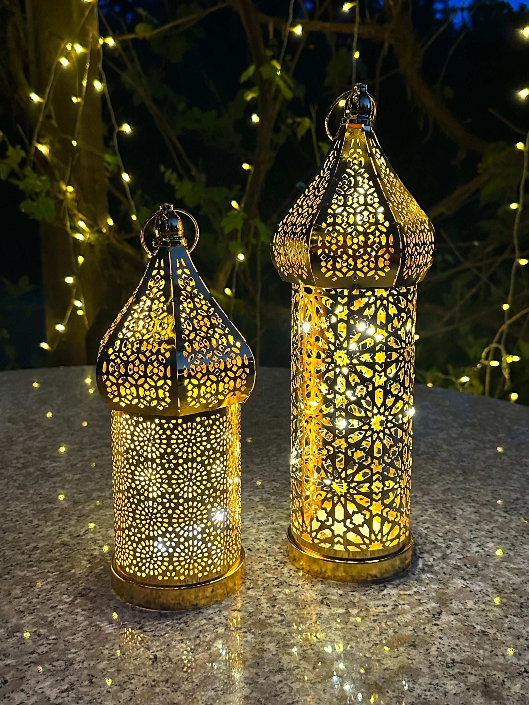 Beautiful Moroccan Lanterns, LED Light, Battery powered, Unique and High Quality - The Celestial Boutique