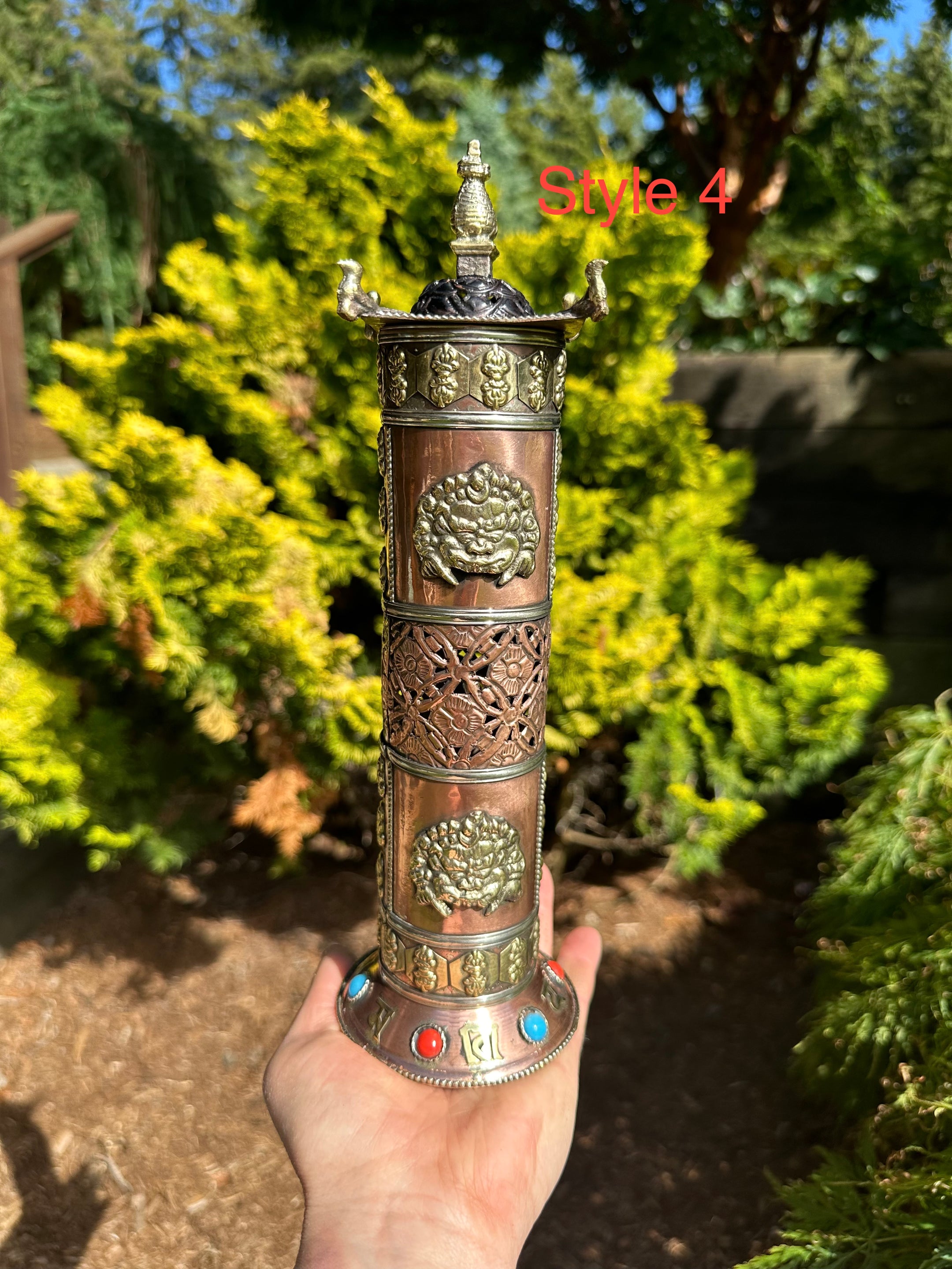 Tibetan Handmade Pure copper Incense Burner - Holder, Beautiful Artisan Craftmanship, Imported from Nepal, Buddhist Incense - The Celestial Boutique