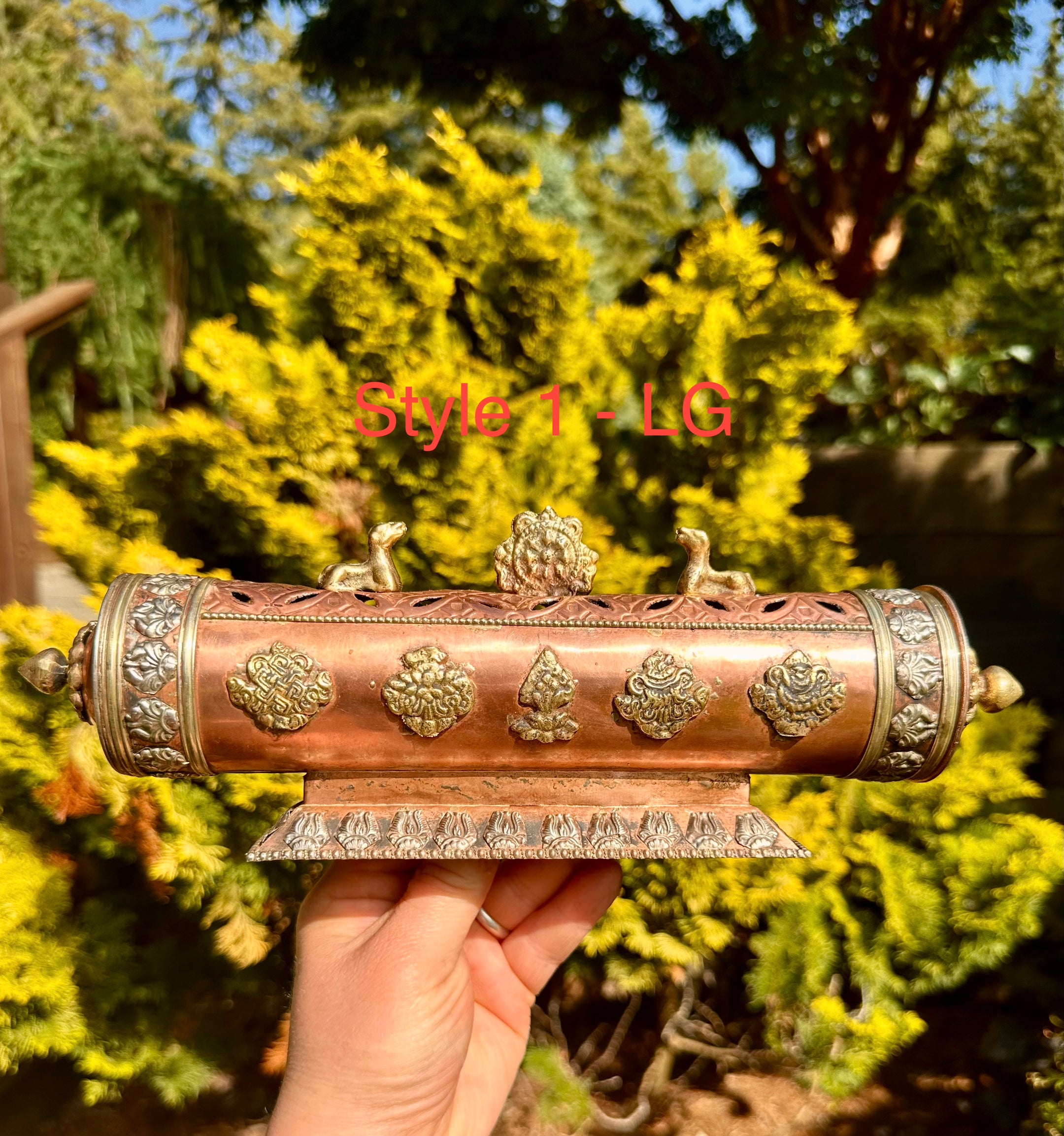 Tibetan Handmade Pure copper Incense Burner - Holder, Beautiful Artisan Craftmanship, Imported from Nepal, Buddhist Incense - The Celestial Boutique