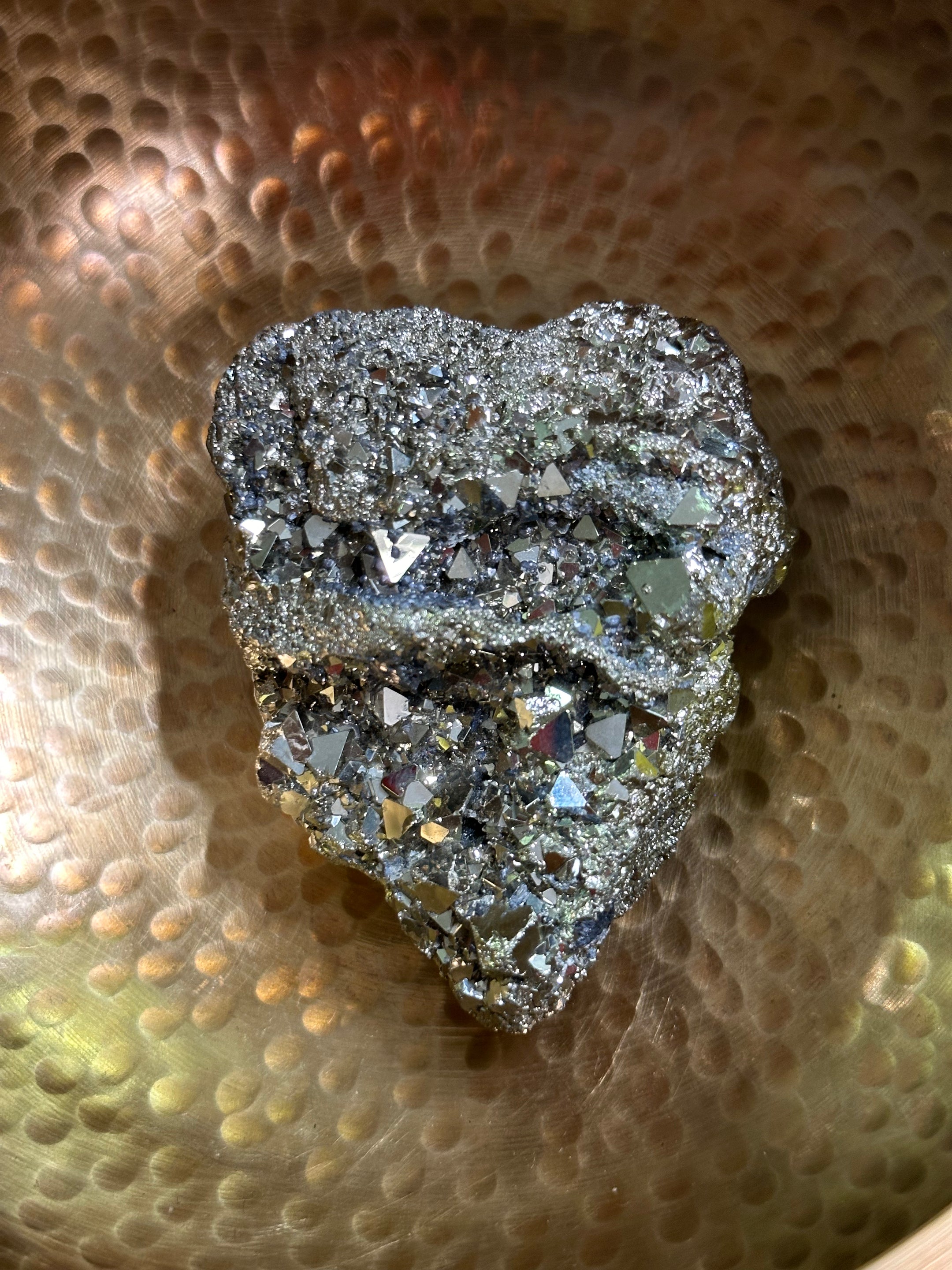 Stunning A Grade Pyrite Cluster from Brazil - High Quality Cubic Pyrite Crystal for Healing, Home Decor, and Meditation - The Celestial Boutique