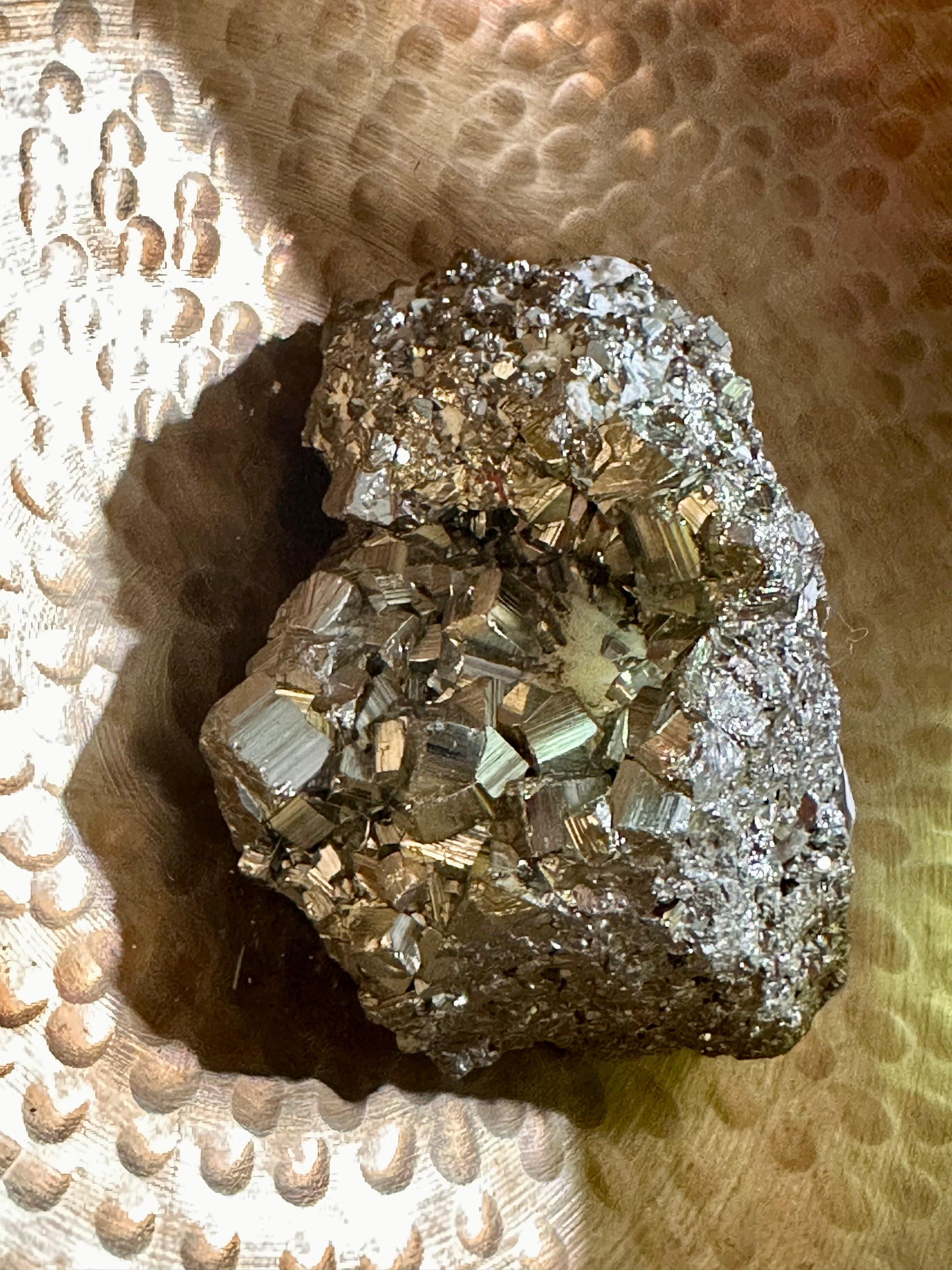 Stunning A Grade Pyrite Cluster from Brazil - High Quality Cubic Pyrite Crystal for Healing, Home Decor, and Meditation - The Celestial Boutique