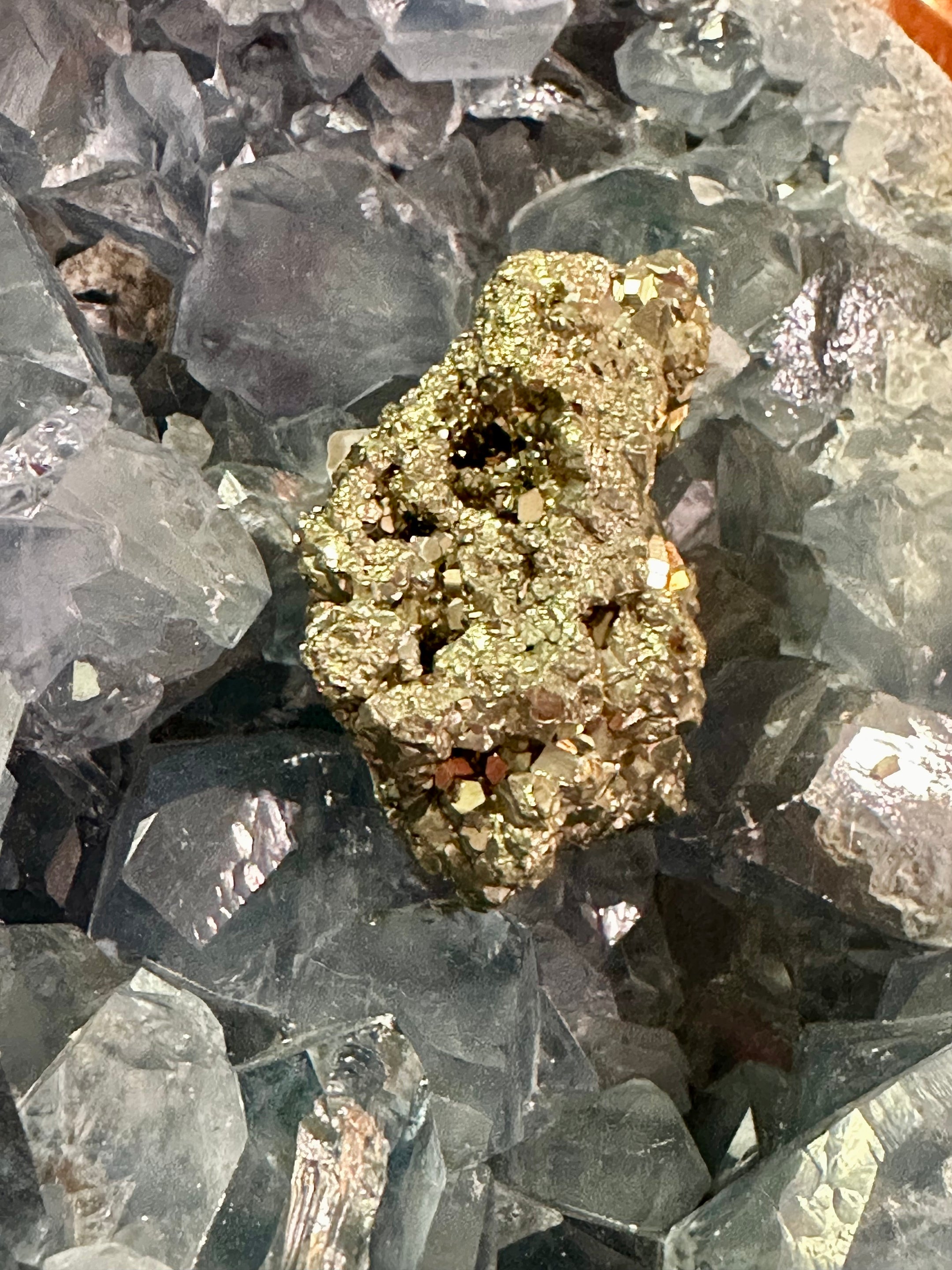 Stunning A Grade Pyrite Cluster from Brazil - High Quality Cubic Pyrite Crystal for Healing, Home Decor, and Meditation - The Celestial Boutique