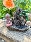 Buddha Waterfall Resin Backflow Burner for Cone Incense, Aromatherapy Ornament, Beautiful and cool