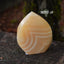 Beautiful Mango Calcite Gemstone Leaf Carving – Handcrafted with Uplifting Benefits, Various Options