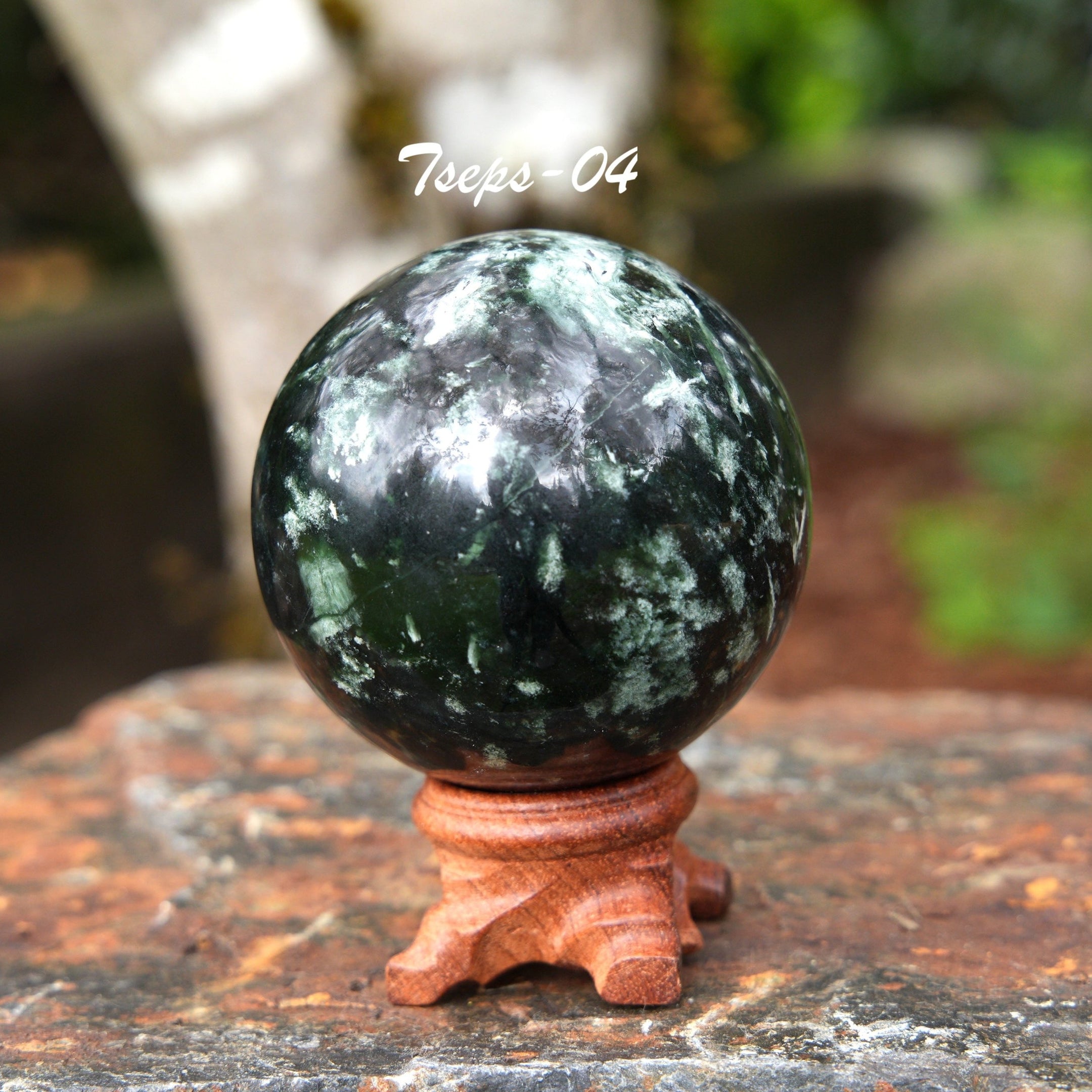 Beautiful Translucent Serpentine Sphere – Handcrafted with Grounding Properties, Various Options