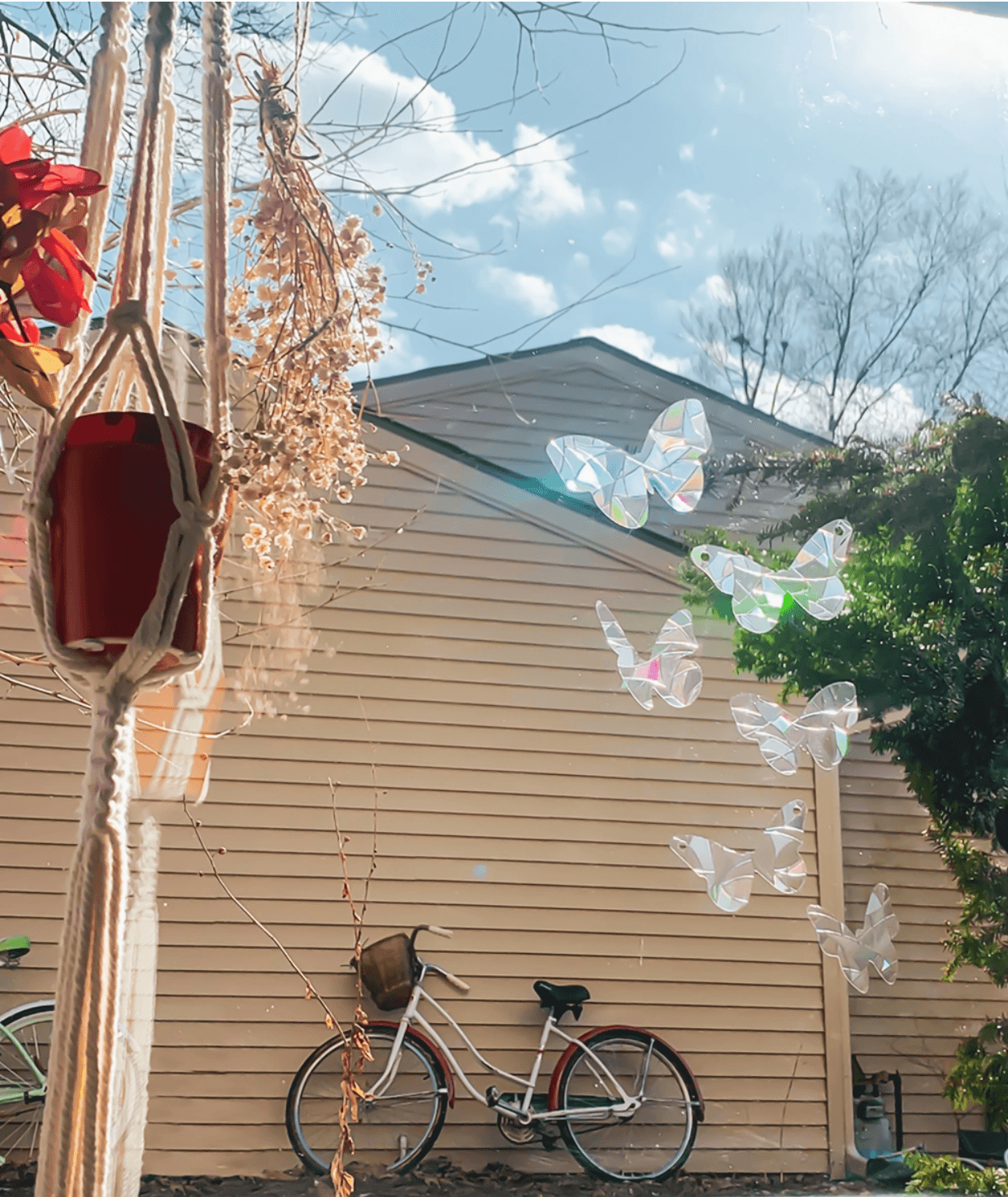 Flying Butterflies Window Suncatcher, Window Cling - Ensemble de 6, beau et flashy!