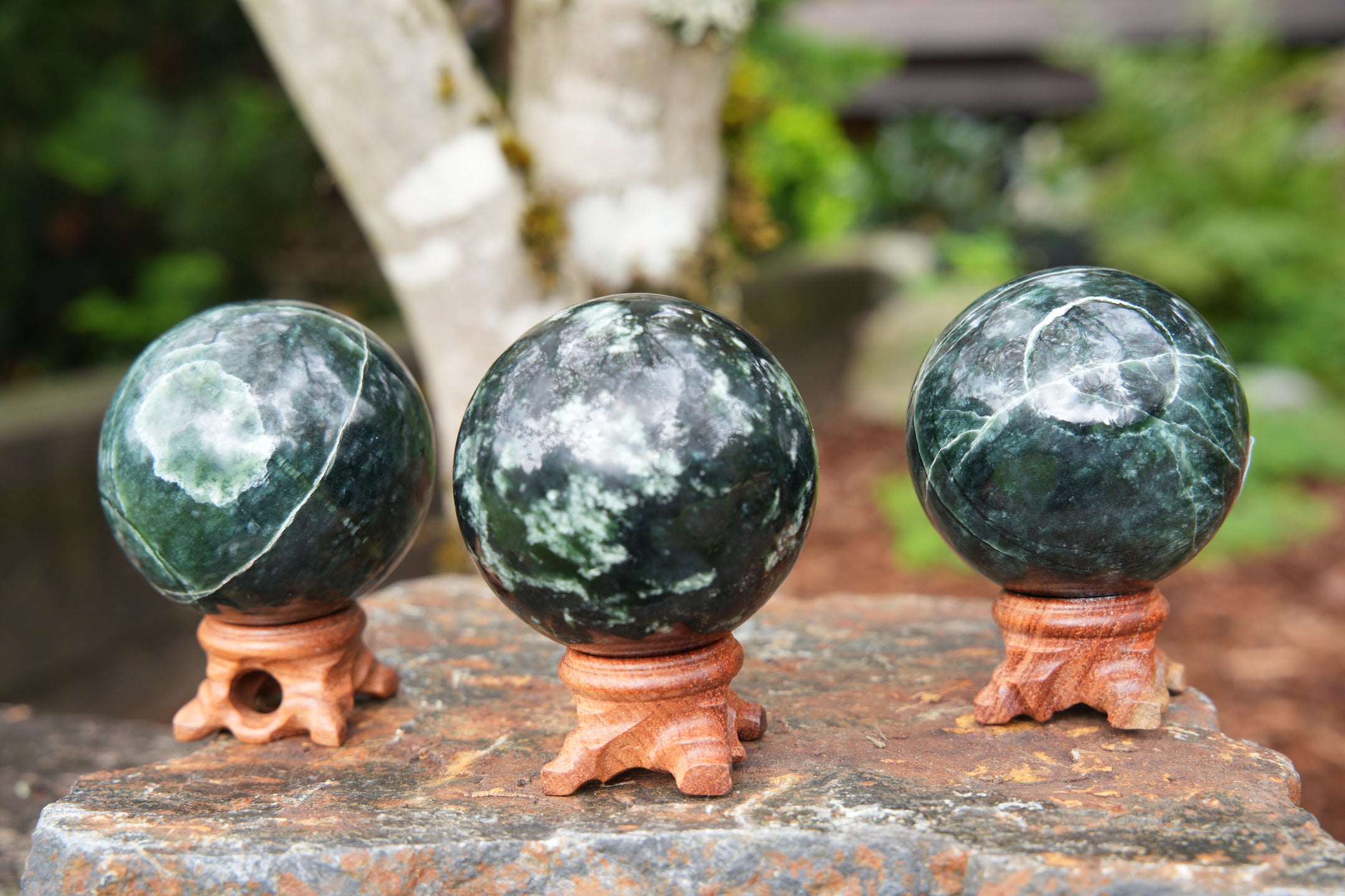 Beautiful Translucent Serpentine Sphere – Handcrafted with Grounding Properties, Various Options